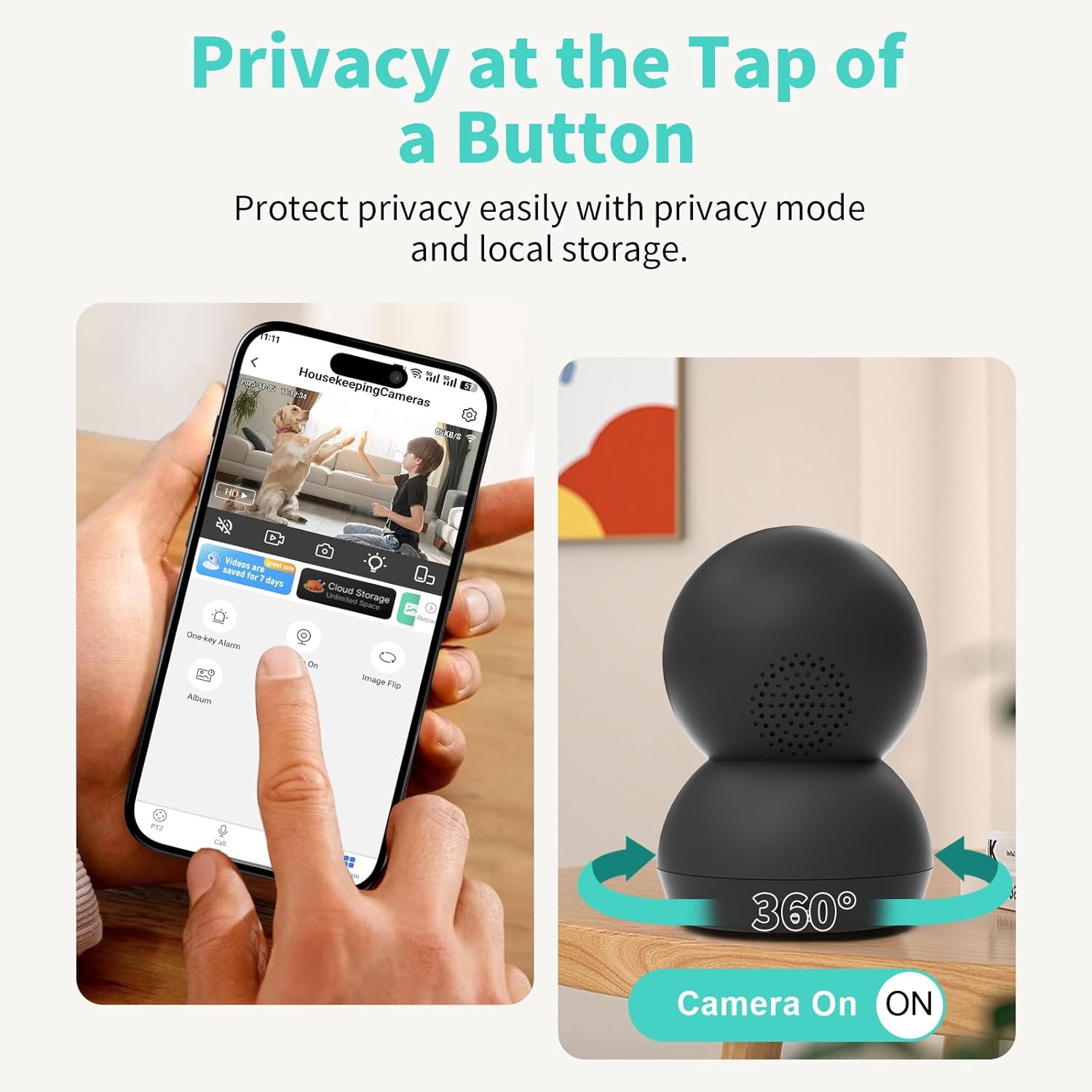 Alaga P50S 3K Indoor Camera – AI Smart Security & 360° View