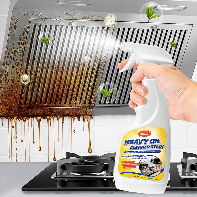 Gihen Heavy Duty Kitchen Degreaser | Professional Oil & Stain Remover Spray for Oven, Hoods & Grill