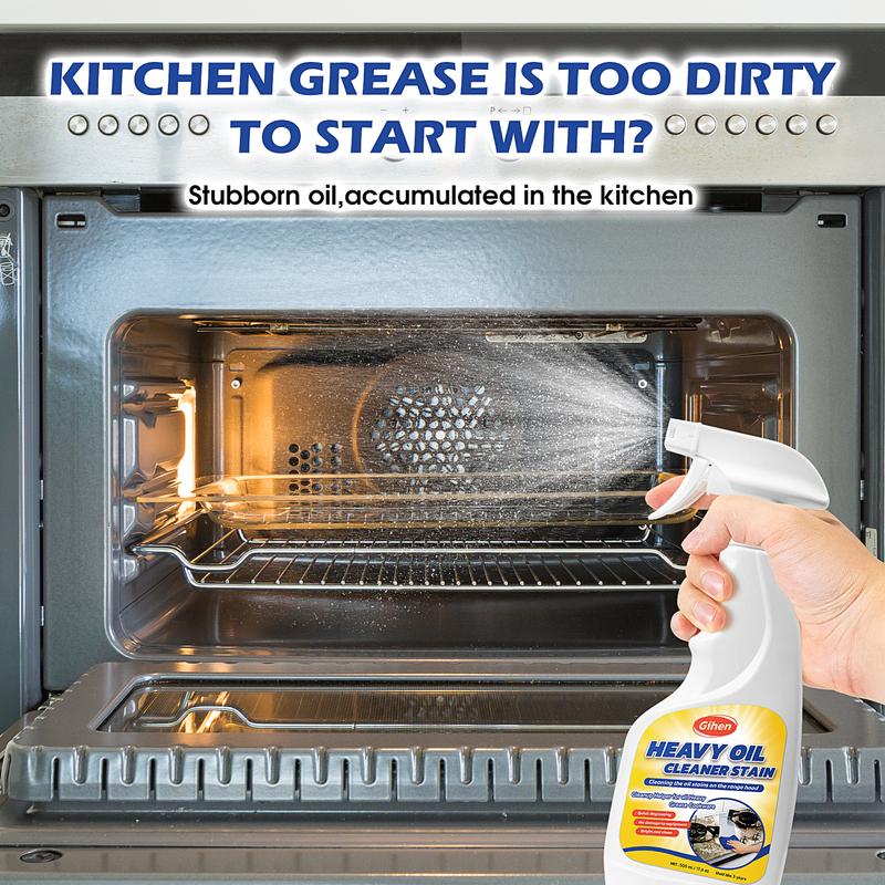 Gihen Heavy Duty Kitchen Degreaser | Professional Oil & Stain Remover Spray for Oven, Hoods & Grill