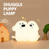 Snuggle Puppy Lamp - Soft Silicone Night Light - Adorable Bedside Lamp for Kids - Cozy Glow for Any Room