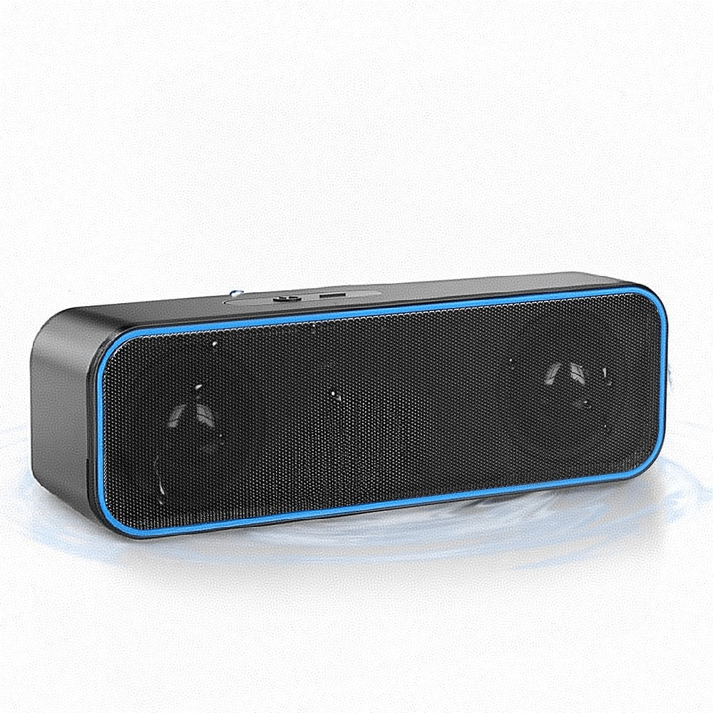 Wireless Bluetooth Speaker - 12W Stereo Sound - Portable Design - Black - Orange - Blue
