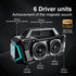 Portable Bluetooth Speaker - 100W Deep Bass - 6-Driver Surround Sound - KTV & Hi-Fi Modes - Wireless Outdoor Speaker - Built-in Handle Design