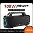 Portable Bluetooth Speaker - 100W Deep Bass - 6-Driver Surround Sound - KTV & Hi-Fi Modes - Wireless Outdoor Speaker - Built-in Handle Design