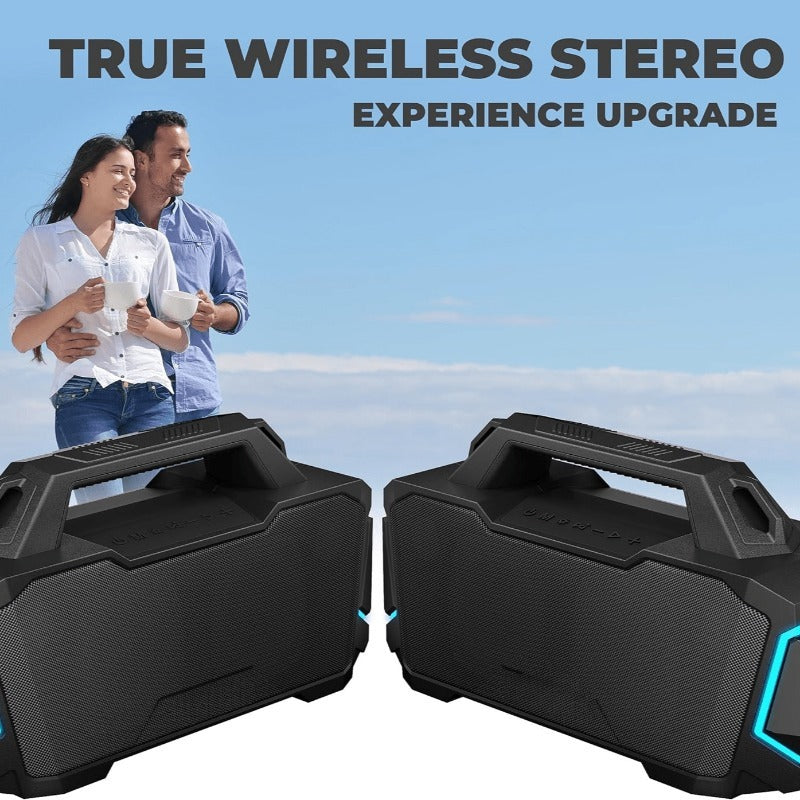 Portable Bluetooth Speaker - 100W Deep Bass - 6-Driver Surround Sound - KTV & Hi-Fi Modes - Wireless Outdoor Speaker - Built-in Handle Design