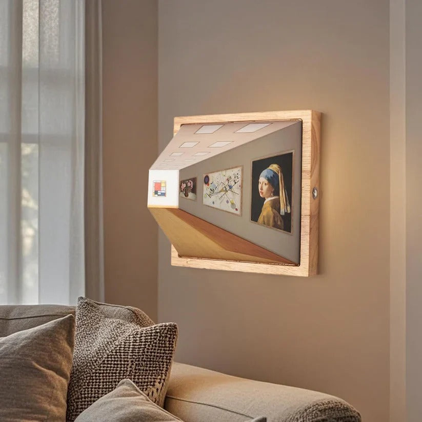 3D Illusion Art Nightlight - Wooden Frame - LED Glow - Mini Gallery Decor - 3 Styles Available