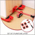 5-Pack Furniture Moving Kit - Heavy-Duty Slider Pads - Steel Lifter Tool - Easy Home Relocation - Red or Yellow