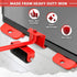 5-Pack Furniture Moving Kit - Heavy-Duty Slider Pads - Steel Lifter Tool - Easy Home Relocation - Red or Yellow